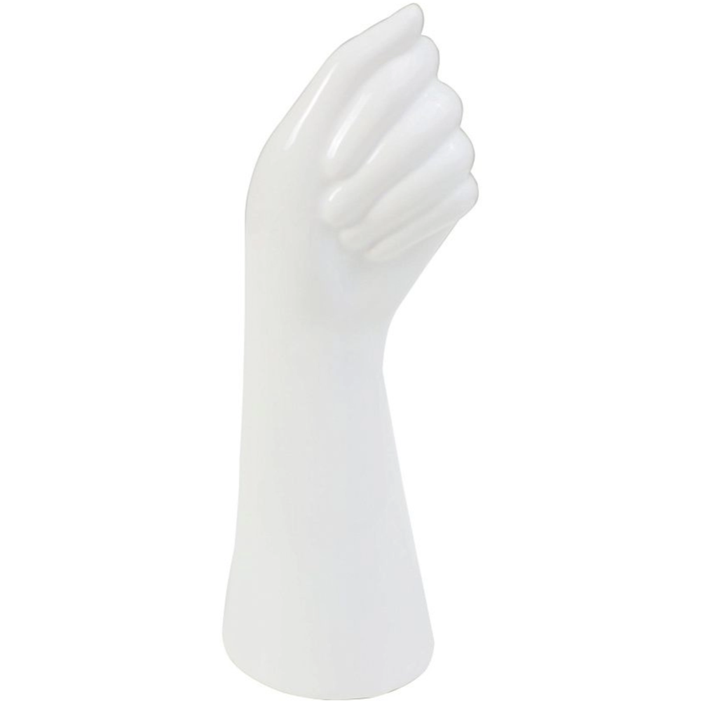 Ваза «AksHome» Hand, белый, 7.5х22 см
