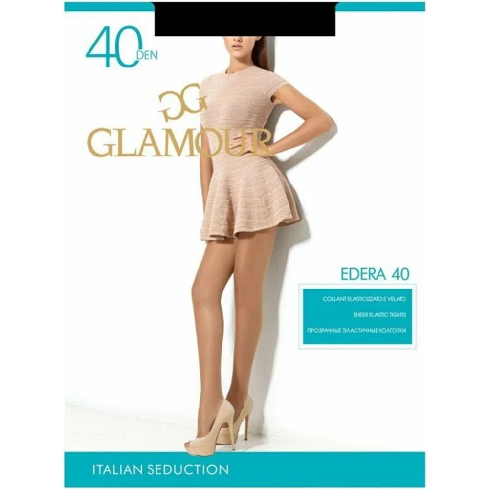 Картинка товара Колготки женские «Glamour» Edera, 40 den, nero, размер 2