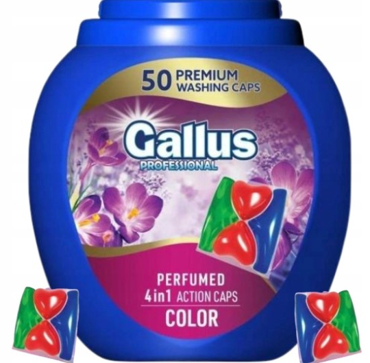 Набор капсул для стирки (100 штук): Gallus Professional color 4 в 1 (50 штук) + Gallus Professional universal 4 в 1 (50 штук)