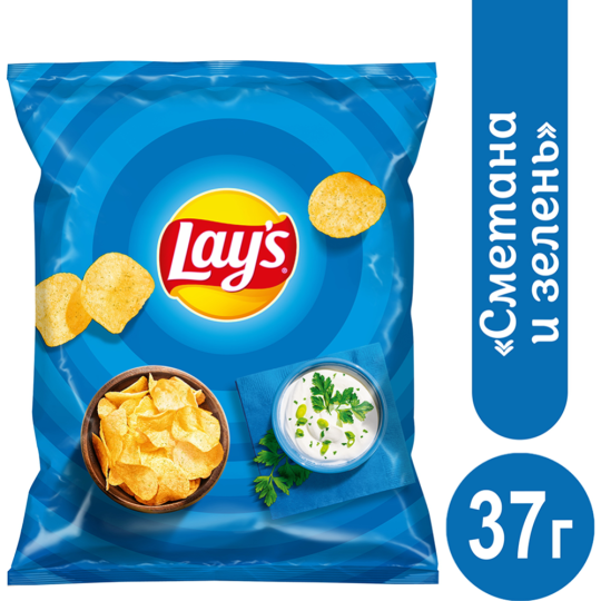 Чипсы «Lay's» сметана и зелень, 37 г