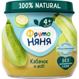 Пюре овощное «Фрутоняня» кабачок, 80 г