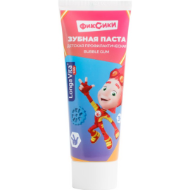 Детская зубная паста «Longa Vita» профилактическая, Фиксики, bubble gum, 75 г