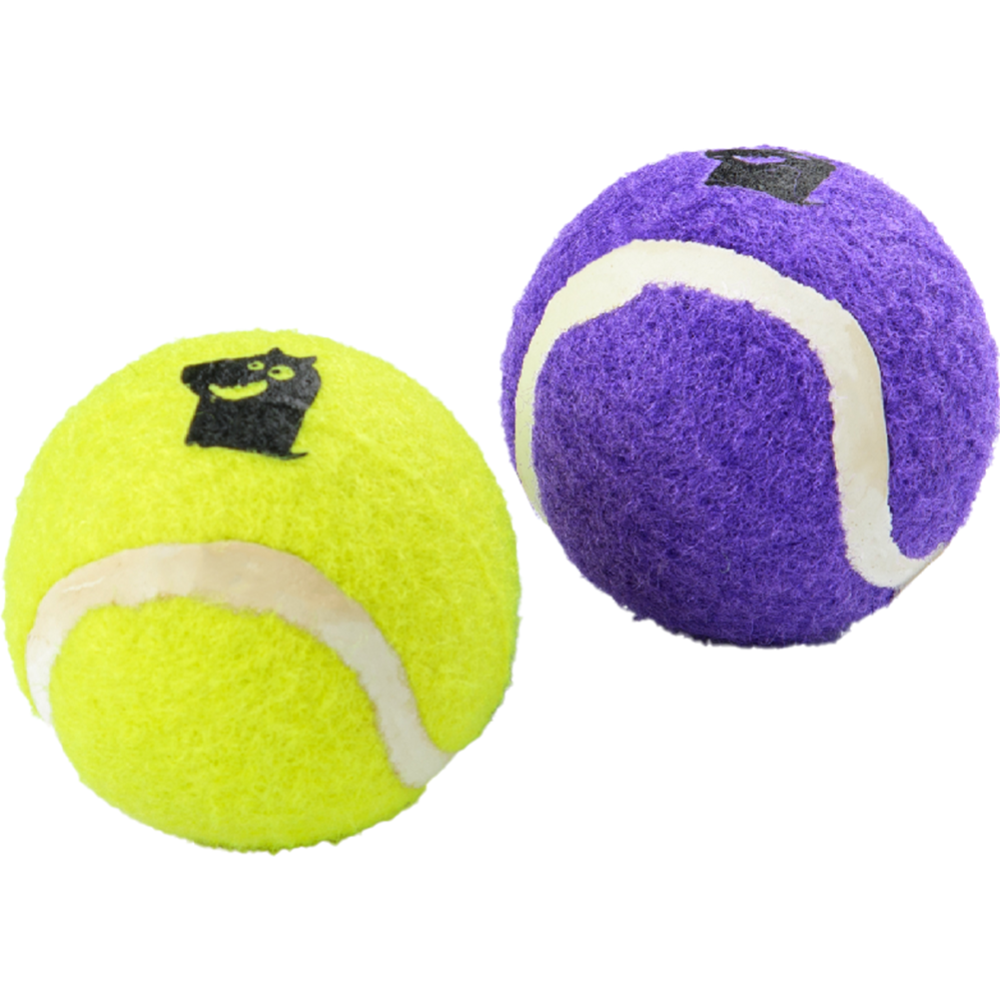 Игрушка для собак «Mr. Kranch» Теннисный мяч малый, желтый/фиолетовый, 5 см, 2 шт