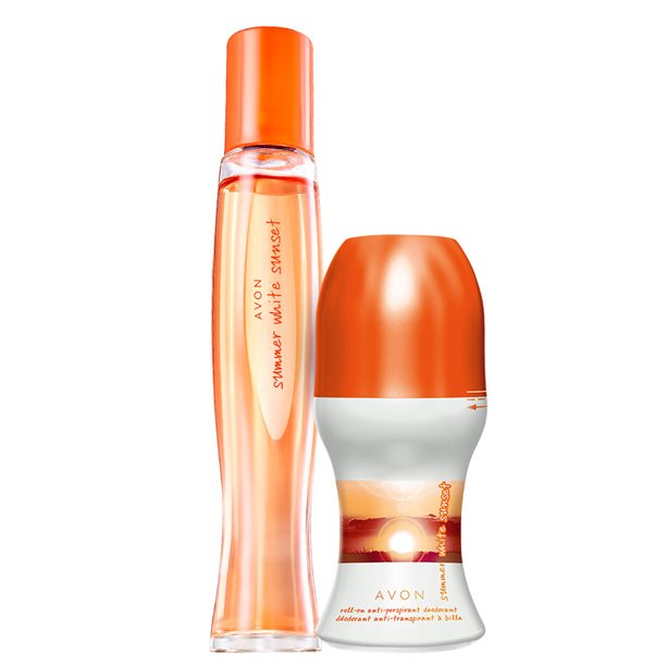 Парфюмерный набор Avon Summer White Sunset для нее, туалетная вода 50 мл + шариковый дезодорант 50 мл т