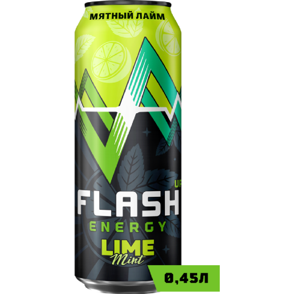 Напиток энергетический «Flash up energy lime mint» мятный лайм, 450 мл #0