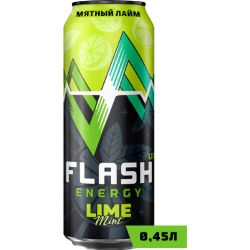 На­пи­ток энер­ге­ти­че­ский «Flash up energy lime mint» мятный лайм, 450 мл