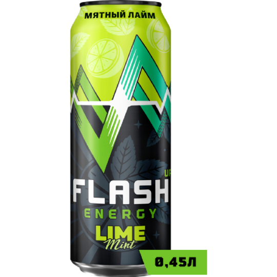 Напиток энергетический «Flash up energy lime mint» мятный лайм, 450 мл