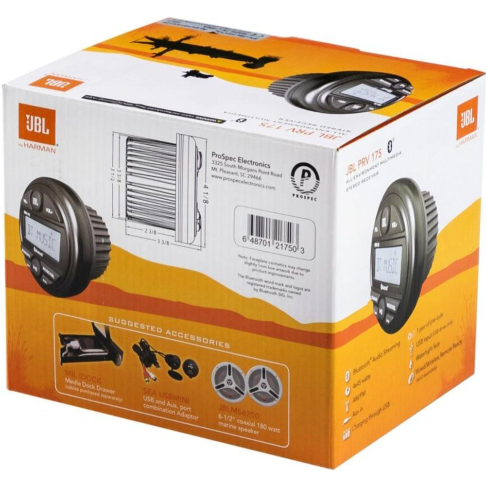 Морская магнитола «JBL» PRV175