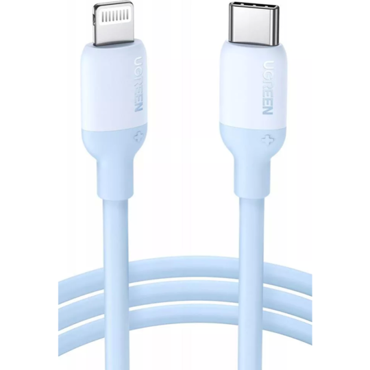 Кабель «Ugreen» Skin Friendly USB-C to Lightning Silicone Cable, US387, navy blue, 20313, 1 м