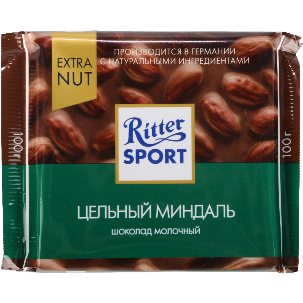 Шоколад «Ritter Sport» цельный миндаль, 100 г #0