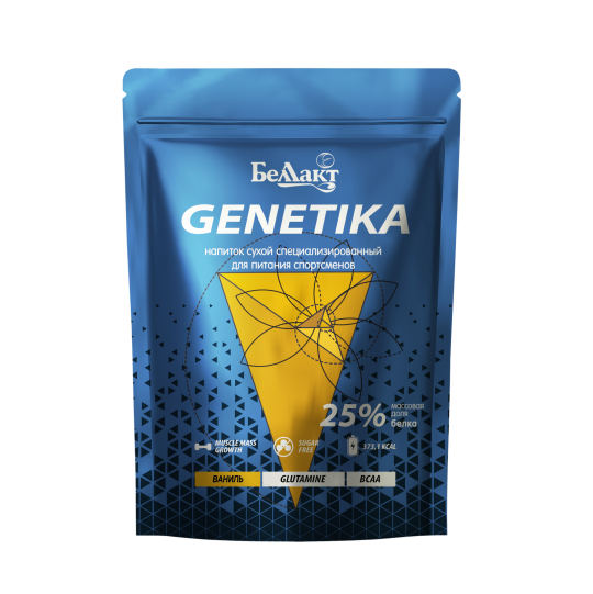 Напиток сухой для питания спортсменов гейнер БелЛакт Genetika 25% белка 500 г Ваниль