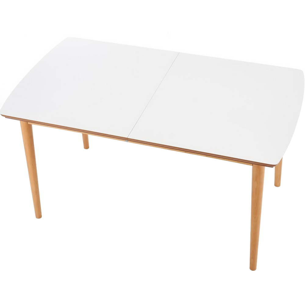 Обеденный стол «Halmar» Barret, раскладной, белый матовый/дуб лефкас