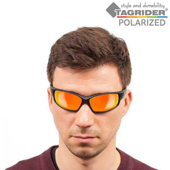 Очки поляризационные Tagrider в чехле N25-45 Gold Red Mirror