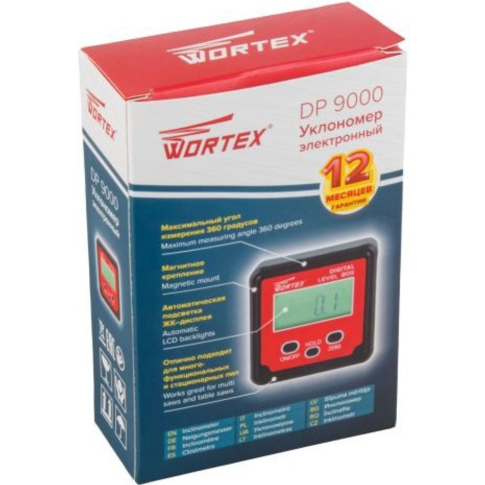 Уклономер цифровой «Wortex» DP 9000, 323008