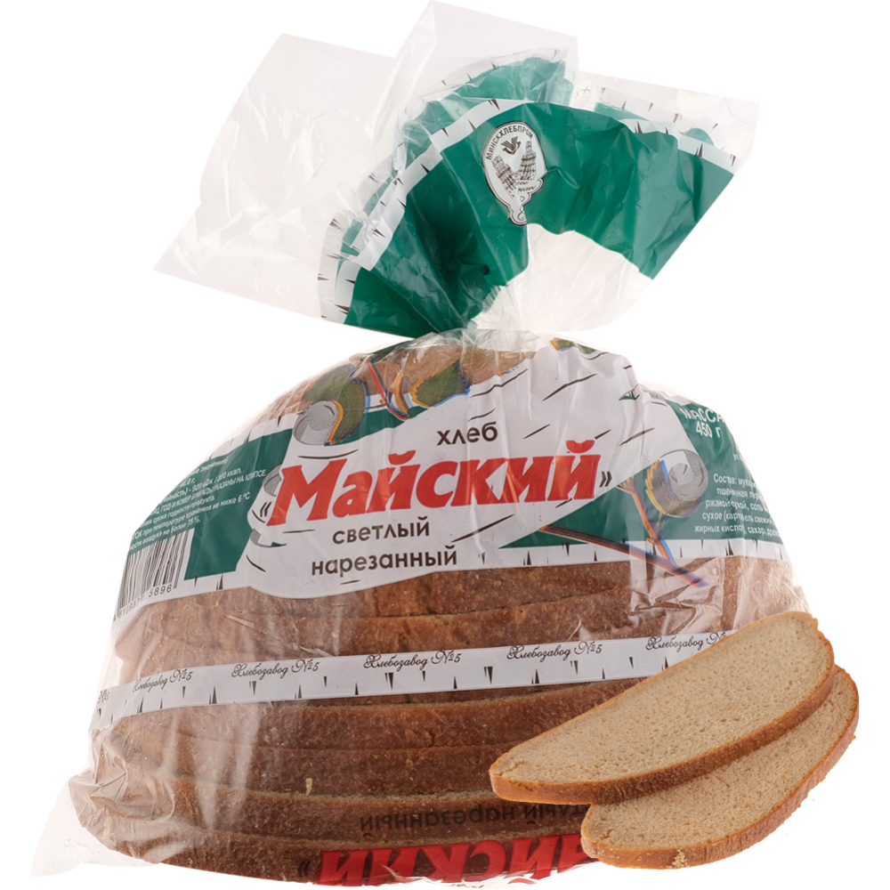 Хлеб «Май­ский» на­ре­зан­ный, 450 г