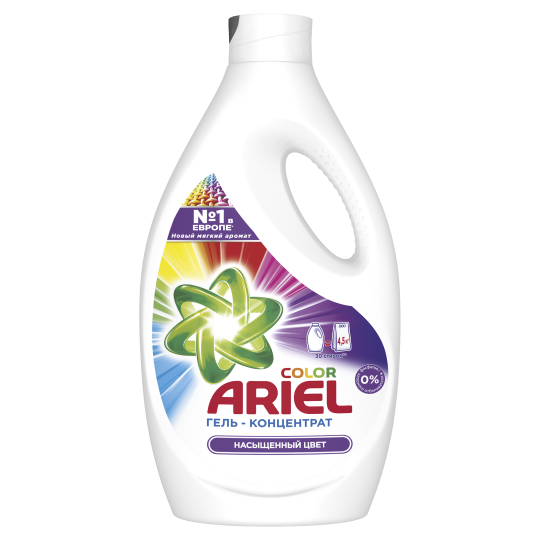 Порошок жидкий / Гель-концентрат для стирки белья Ariel Color 3,9 л (2 шт. х 1,95 л)