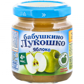 Пюре фрук­то­вое «Ба­буш­ки­но Лу­кош­ко» яблоко, 100 г