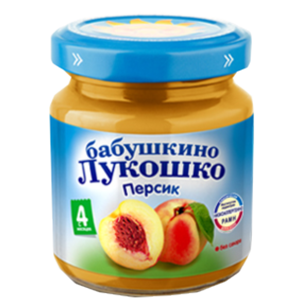 Пюре фруктовое «Бабушкино Лукошко» персик, 100 г #0