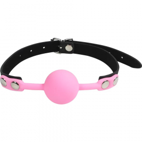 Кляп-шар «Kissexpo» 221322012, с за­моч­ком, ро­зо­вый