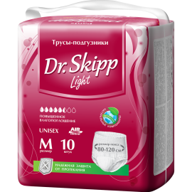 Трусы-подгузники для взрослых  «Dr.Skipp» Light, размер M-2, 10 шт