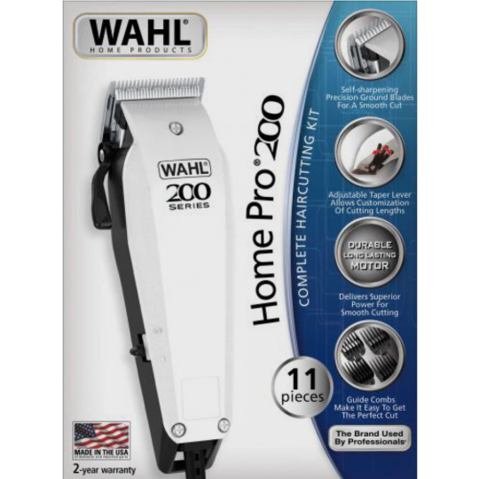 Машинка для стрижки «Wahl» HomePro 200, 20101.0460, белый/черный