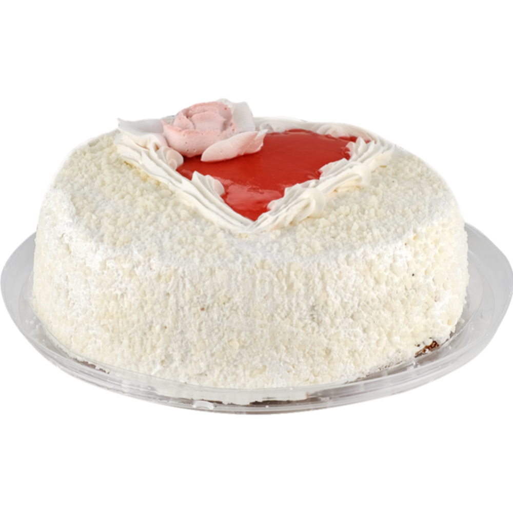 Торт бисквитный «Клубника со сливками» замороженный, 1 кг #0