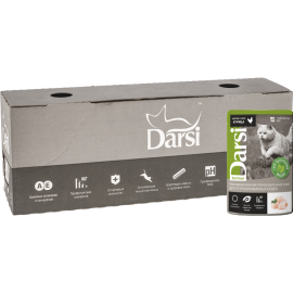 УП. Корм для кошек «Darsi» Sterilised, с курицей, 32х85г