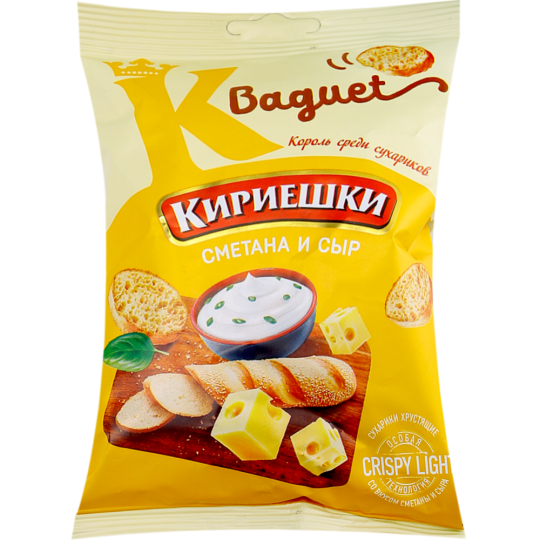 Сухарики хрустящие «Кириешки» со вкусом сметаны и сыра, 50 г