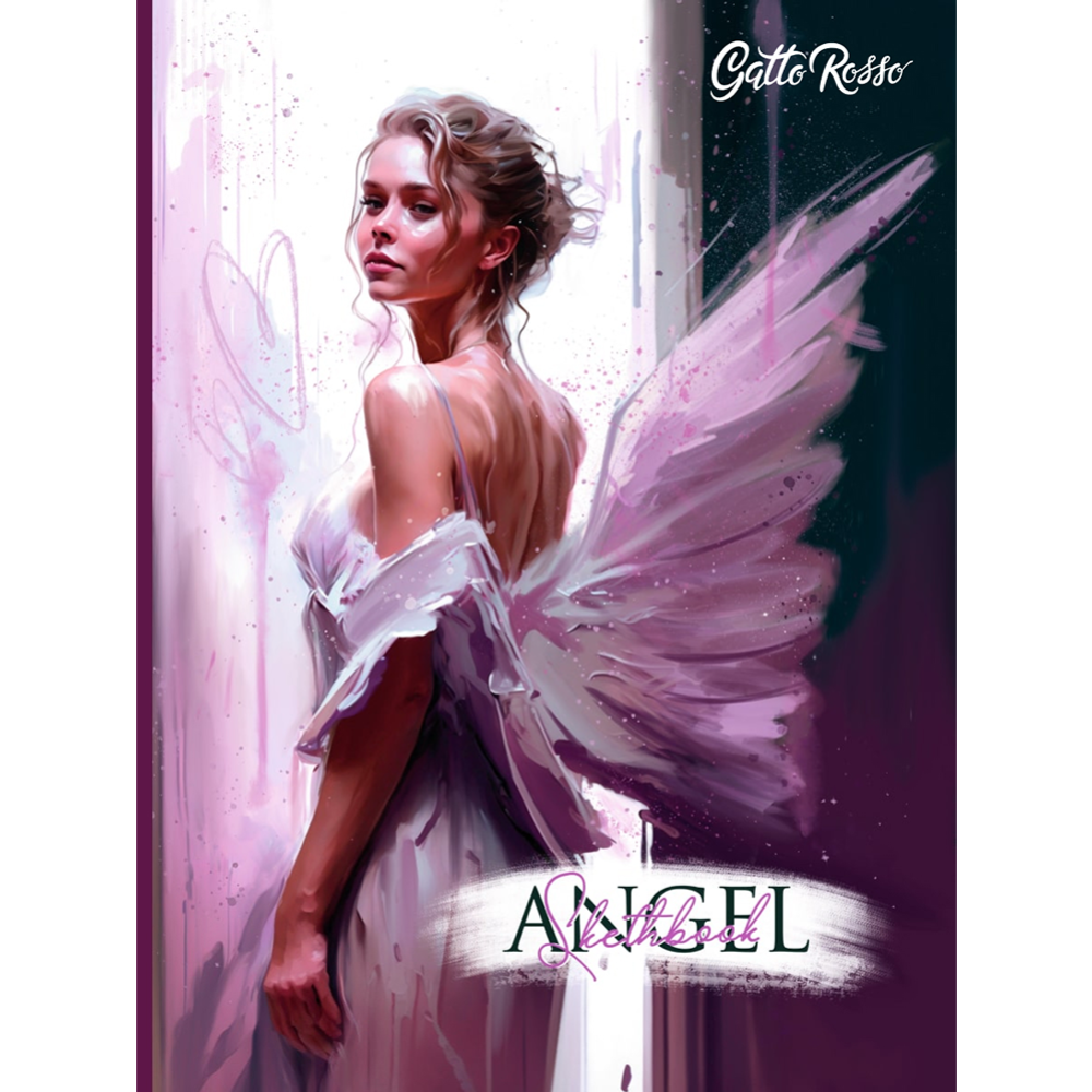 Скетчбук «Проф-Пресс» Gatto Rosso. Angel Sketchbook. Angel in Purple, 128 страниц