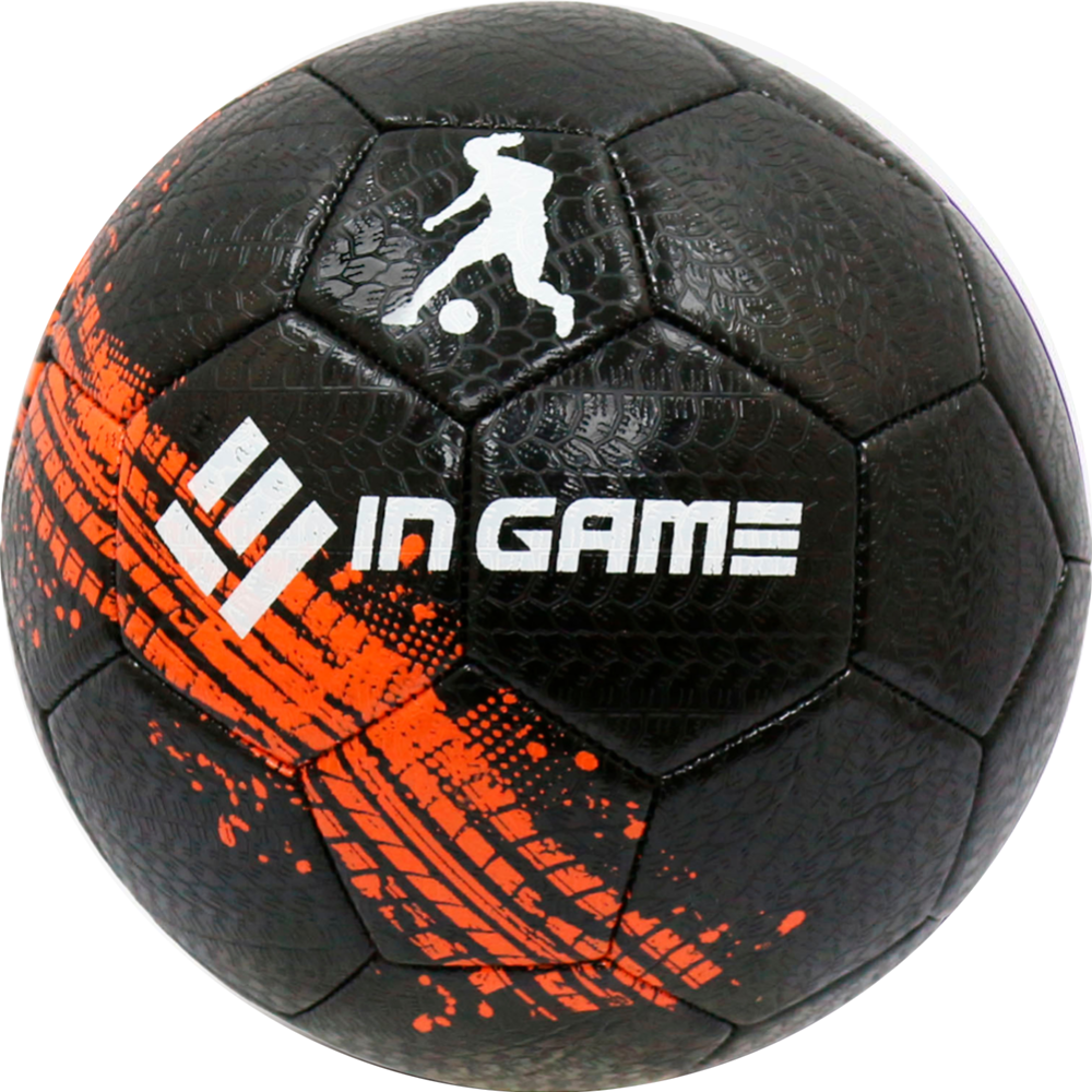 Футбольный мяч «Ingame» Underground 2020, размер 5, черный/оранжевый