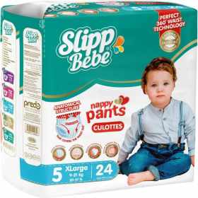 Тру­си­ки-под­гуз­ни­ки дет­ские «Slipp Bebe» размер XL, 9-21 кг, 24 шт
