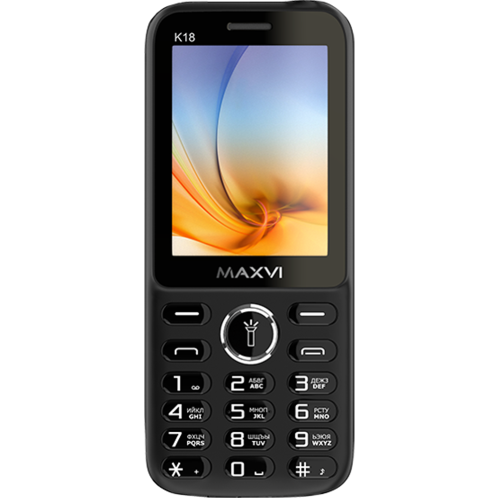 Мобильный телефон «Maxvi» K18, Black, с зарядным устройством