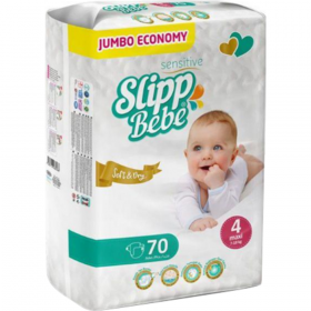 Под­гуз­ни­ки дет­ские «Slipp Bebe» размер Maxi, 7-18 кг, 70 шт