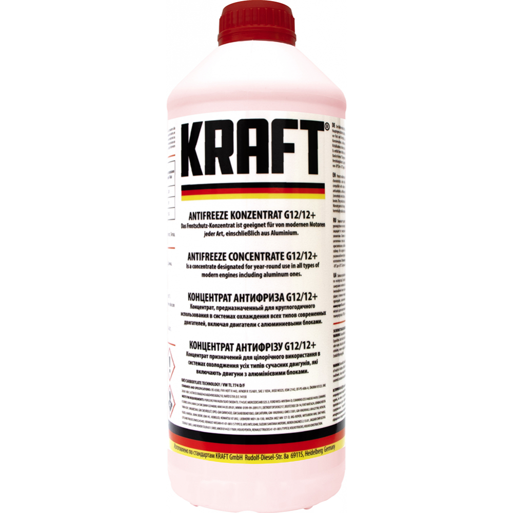 Антифриз-концентрат «Kraft» G12/G12+, KF103, 1.5 л