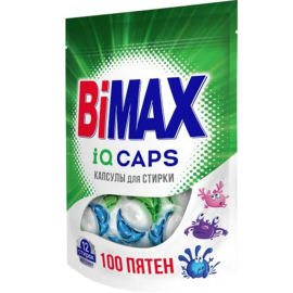 Капсулы для стирки «BiMax» 100 пятен, 12 шт