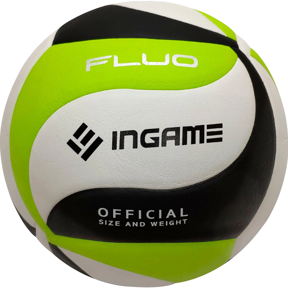 Волейбольный мяч «Ingame» Fluo, черный/белый/зеленый