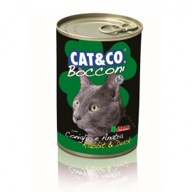 Консерва для котов Adragna Cat&Co кусочки кролика и утки в соусе 400гр * 6 шт