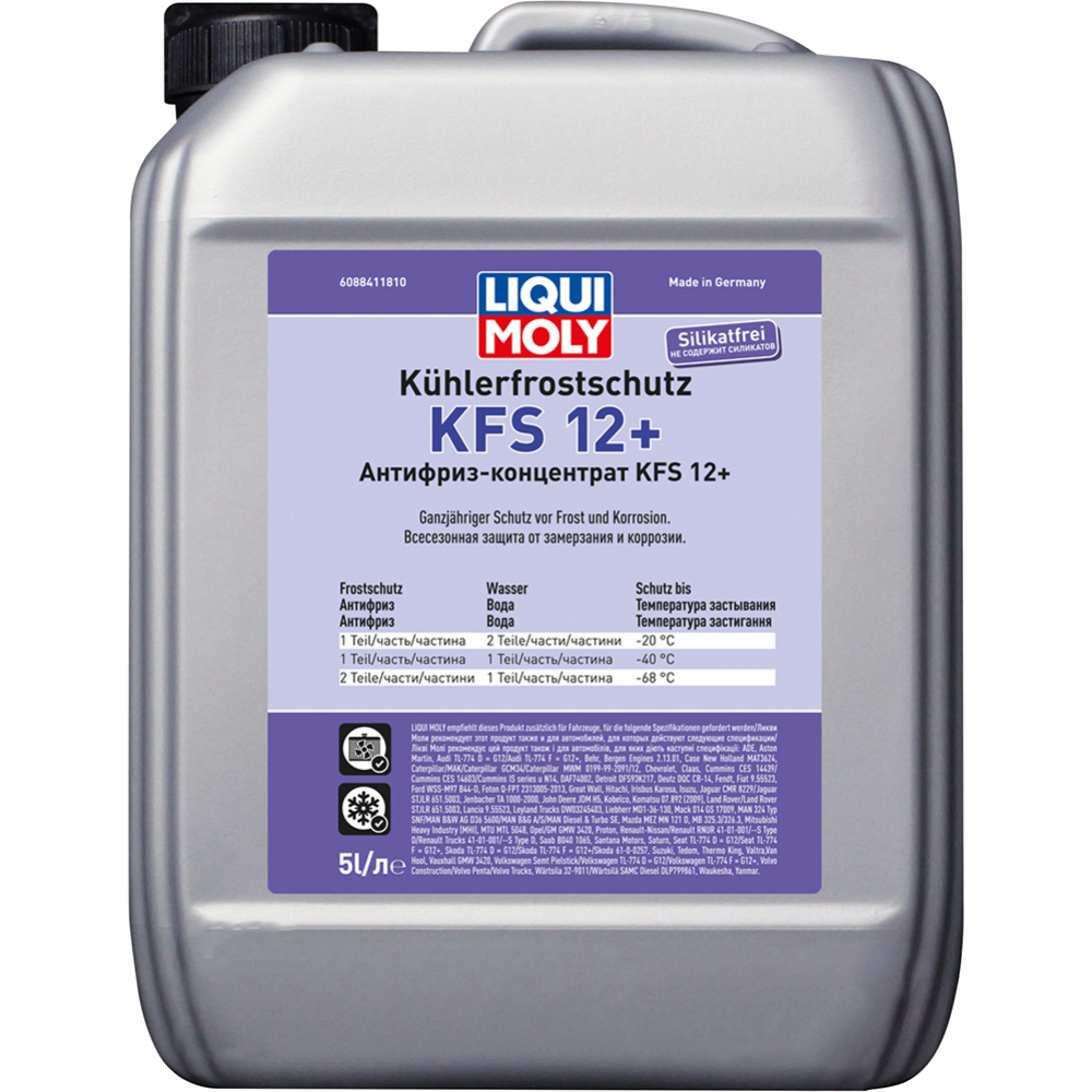 Антифриз «Liqui Moly» Kuhlerfrostschutz KFS 12 Plus, 21146, красный, 5 л