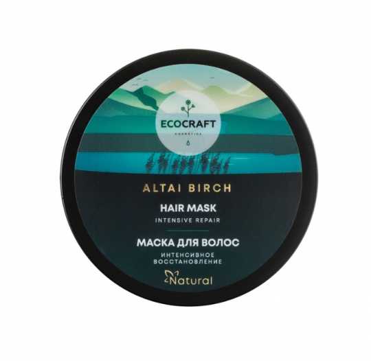 ECOCRAFT ALTAI BIRCH Натуральная маска для волос "Интенсивное восстановление" Алтайская береза (250 мл)