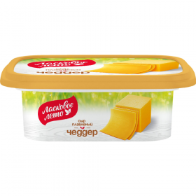 Сыр плав­ле­ный «Лас­ко­вое лето» вкус и аромат сыра Чеддер, 45%, 170 г
