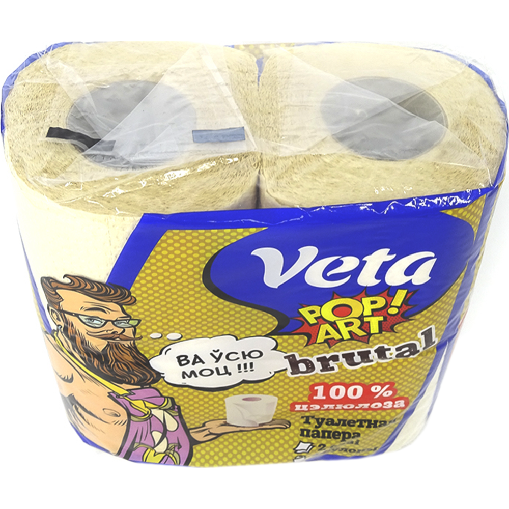 Бумага туалетная «Veta» Pop Art Brutal, двухслойная, 4 рулона #1