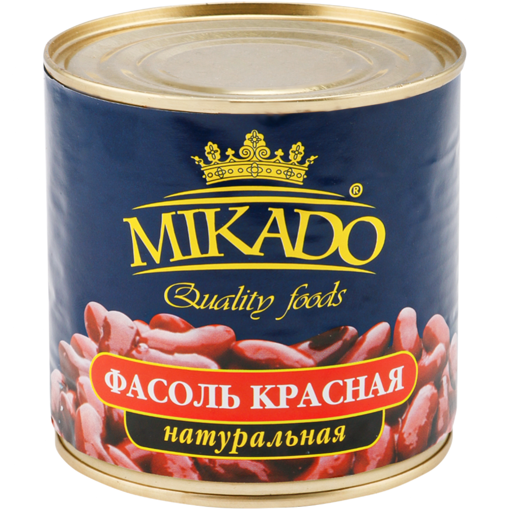 Фасоль консервированная «Mikado» красная, в собственном соку, 420 г #0