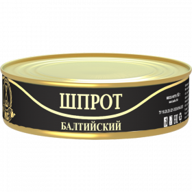 Шпрот «Бал­тий­ский» с аро­ма­ти­зи­ро­ван­ным маслом, 160 г