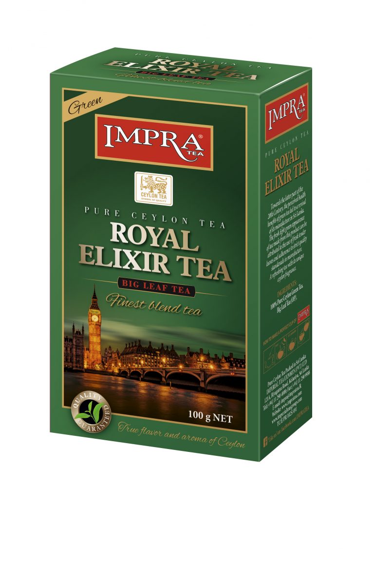 Чай IMPRA "Royal Elixir Tea" 100 гр., крупнолистовой, зеленый, комплект из 3 пачек