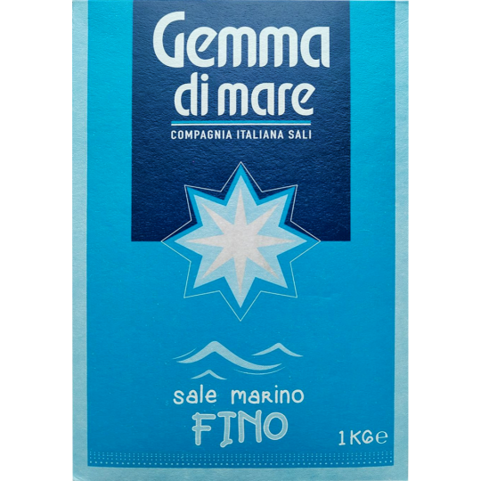 Соль морская пищевая «Gemma di mare» мелкого помола, 1 кг