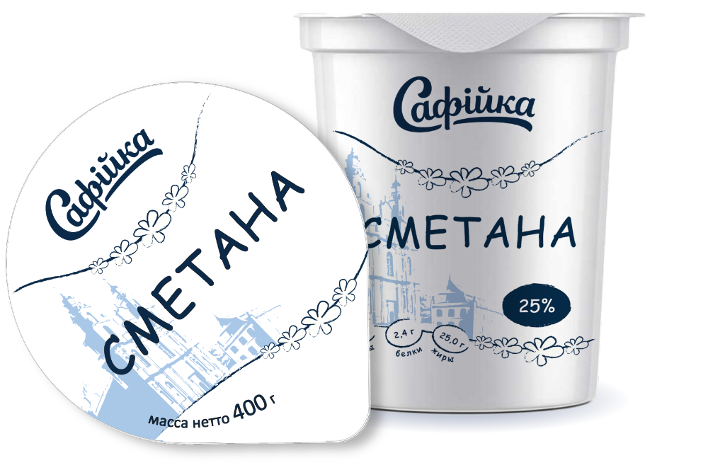 Сметана «Сафийка» 25 %, 400 г #0