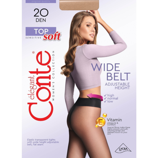 Колготки женские «Conte Elegant» Top Soft, 20 den, bronz, размер 4