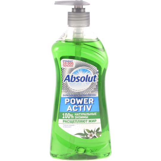 Средство для мытья посуды «Absolut» Power Activ, чайное дерево и эвкалипт, 500 г