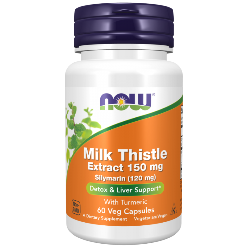 Добавка силимарин (экстракт расторопши) NOW Milk Thistle Extract 150 мг 60 капсул