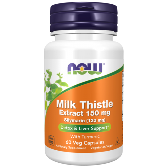 Добавка силимарин (экстракт расторопши) NOW Milk Thistle Extract 150 мг 60 капсул